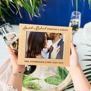 Wedding Gift For Couple | Personalised Christmas Gift For Couples, Mr & Mrs Gifts, Engaged Frame Gift, Anniversary Gift For Wife Husband