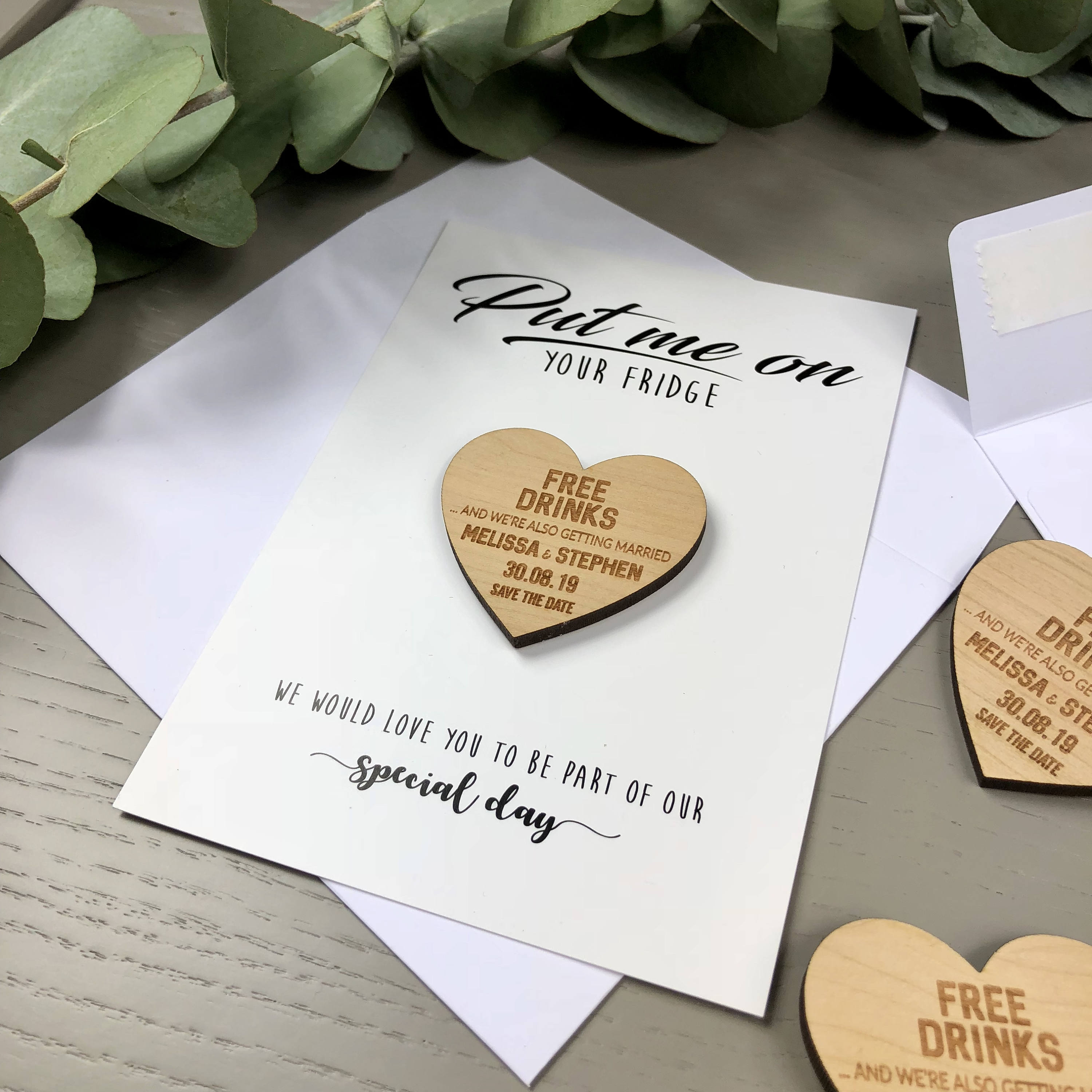 skruenøgle klippe Afvige Save the Date Magnet Cards Wedding Invitation Rustic - Etsy