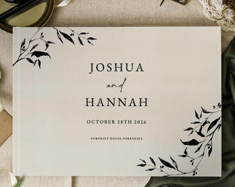 Personalised Wedding Guest Book, Custom Photo Album For Couple, Anniversary Scrapbook, Engagement Gift, Wedding Reception Memory Book