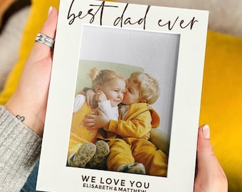 Personalisierte Papa Ever Fotorahmen | Graviertes Holz Vatertagsgeschenk
