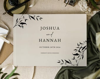 Personalised Wedding Guest Book, Custom Photo Album For Couple, Anniversary Scrapbook, Engagement Gift, Wedding Reception Memory Book