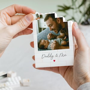Erster Papa und ich Fotogeschenk, personalisierte Vatertagsandenken, neues Papa Geschenk von Baby, Papa Geburtstagsgeschenk von Kindern, Papa Fotoblock