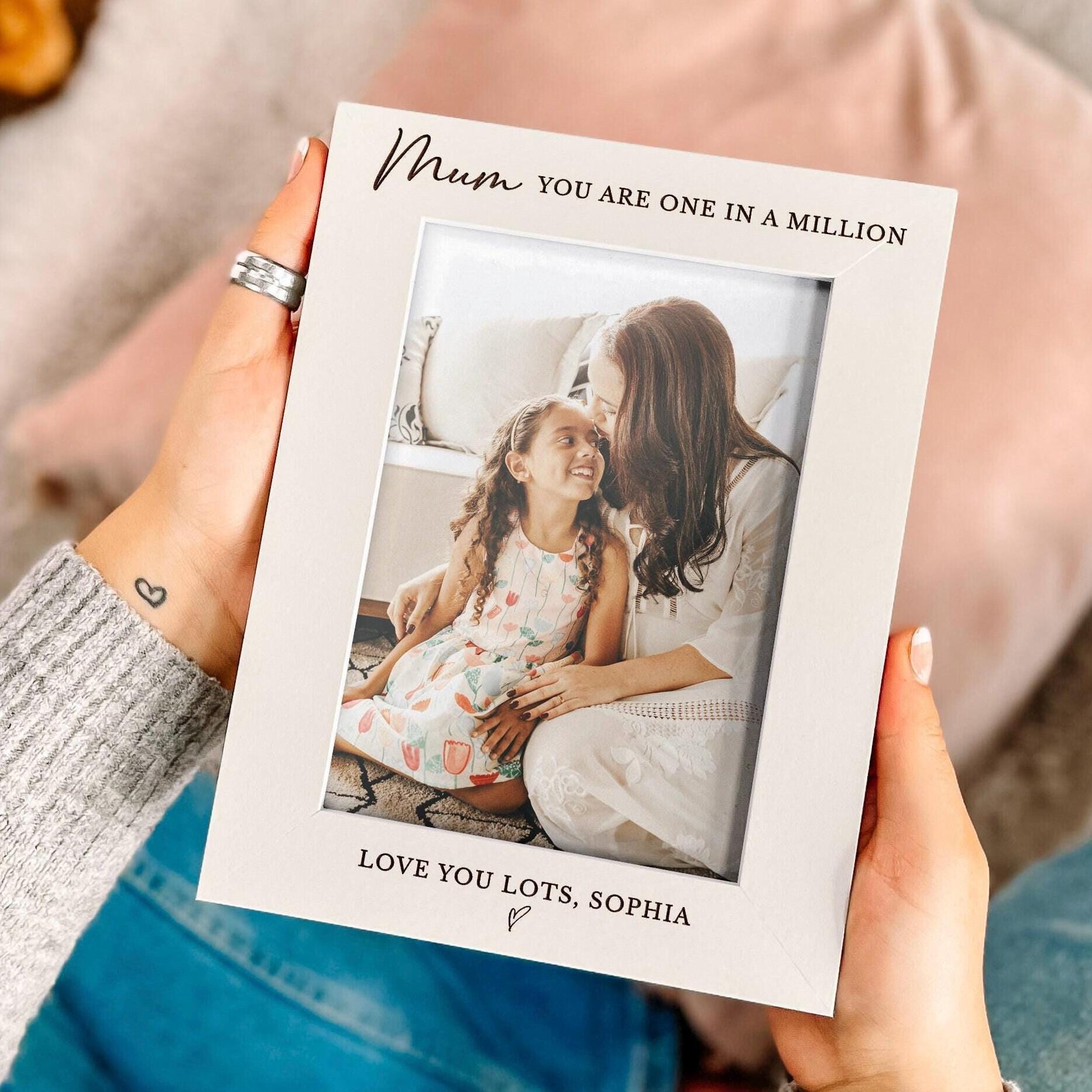 Cadre Photo Maman Et Fille Fait Main – Porte-Bonheur Déco Personnalisée