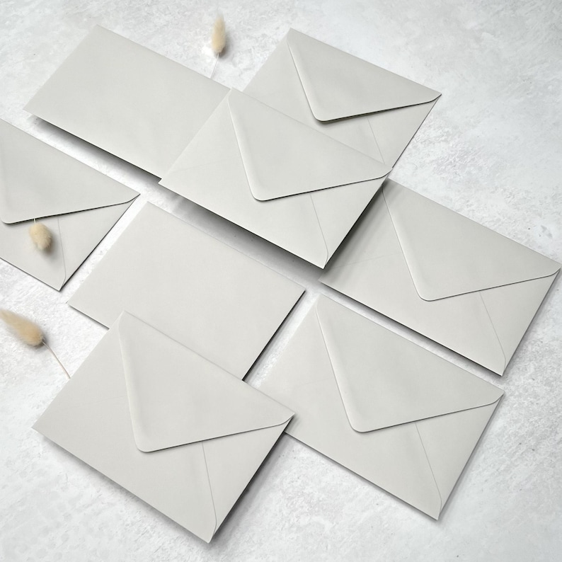 Luxury Envelopes C6, 5x7 or C5 in 12 Different Colours, Wedding Invitations Invites, Save the Dates RSVP Envelopes, Free Foil Stickers image 6