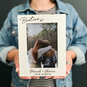 Personalised Christmas Gifts For Best Friend | Engraved Photo Frame | Thank You Gift, Birthday Gift, Bridesmaid Present, Custom Text Frame