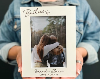 Personalised Christmas Gifts For Best Friend | Engraved Photo Frame | Thank You Gift, Birthday Gift, Bridesmaid Present, Custom Text Frame