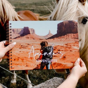 Álbum de recortes de viajes de aventura personalizado, regalos de cumpleaños, regalo para parejas, regalos para novios, álbum de fotos de recuerdos personalizado, libro de aventuras