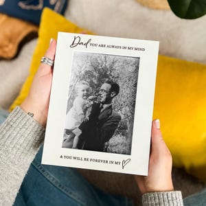 Marco de fotos personalizado en memoria de papá / Regalo perfecto para el cumpleaños de papá, el Día del Padre o como marco de fotos conmemorativo
