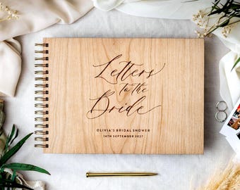 Briefe an die Braut Buch, Brautparty Erinnerungsalbum, Junggesellinnenabschied Geschenk, Braut Sammelalbum, personalisiertes Brautbuch, Hochzeit Braut Geschenk