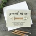 Pencil Us In Save the Dates Personalised - Wedding Invitations - Engraved - (Marble, Chalk or Kraft Style Backing card & Envelopes Option)