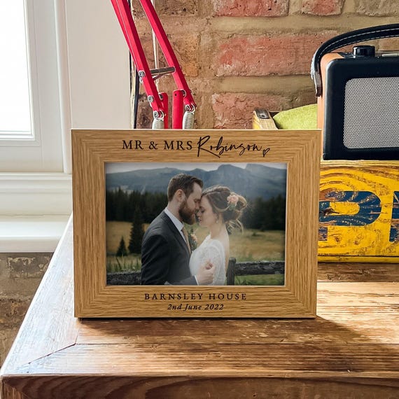 Decorazione Per Matrimonio Mr E Mrs In Legno, Cornice Per Foto A Forma Di Cuore, Per Tavolo Nozze E Anniversari