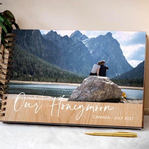 Álbum de recuerdos de luna de miel personalizado para parejas casadas, álbum de recortes de fotos Polaroid, regalo de boda para parejas, regalo para ella, recuerdo fotográfico.