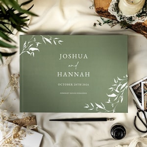 Personalised Wedding Guest Book, Custom Reception Guestbook, Photo Album Scrapbook, Wedding Gift for Couple Keepsake, Engagement Gift