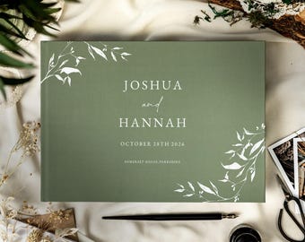 Custom Wedding Guest Book, Personalised Reception Guestbook, Photo Album Scrapbook, Wedding Gift for Couple Keepsake, Engagement Gift