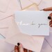 GOLD FOIL Thank you Cards, Wedding Note Cards, Multi Pack Choice of Envelope, Anniversary, Bridesmaids Bridal Shower, Wedding Thank you Card