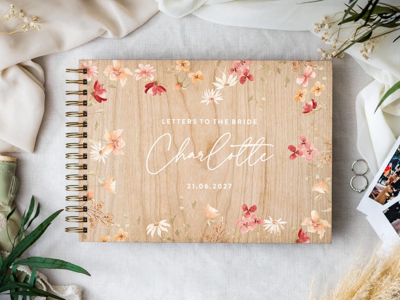 Custom Letters To The Bride Book, Hen Do Scrapbook, Bride Wedding Guest Book Keepsake Gift, Personalised Bachelorette Bridal Shower Album image 7