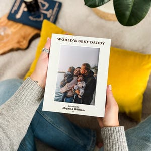 Papa Geburtstagsgeschenk & Vatertagsgeschenk | Der beste Papa der Welt personalisierte Bilderrahmen |  Einzigartige Foto Geschenkidee für die besonderen Momente des Papas