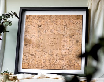 Guest Book Alternative Wedding | Personalised Wedding Guest Book Alternative Puzzle, Personalised Rustic Guestbook, Wedding Gift Keepsake