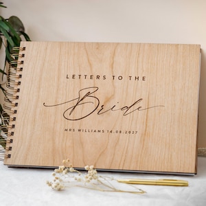 Letters To The Bride Book, Bachelorette Party Gift, Personalised Bride Memory Book, Bridal Shower Keepsake, Bride Notebook, Bride Gift