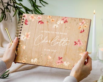 Custom Letters To The Bride Book, Hen Do Scrapbook, Bride Wedding Guest Book Keepsake Gift, Personalised Bachelorette Bridal Shower Album