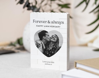 Personalisierte Jubiläum Andenken, für immer und immer Foto Herz Geschenk, Romantisches Geschenk für Sie, Liebesgeschenk für Freundin, Paar Memento