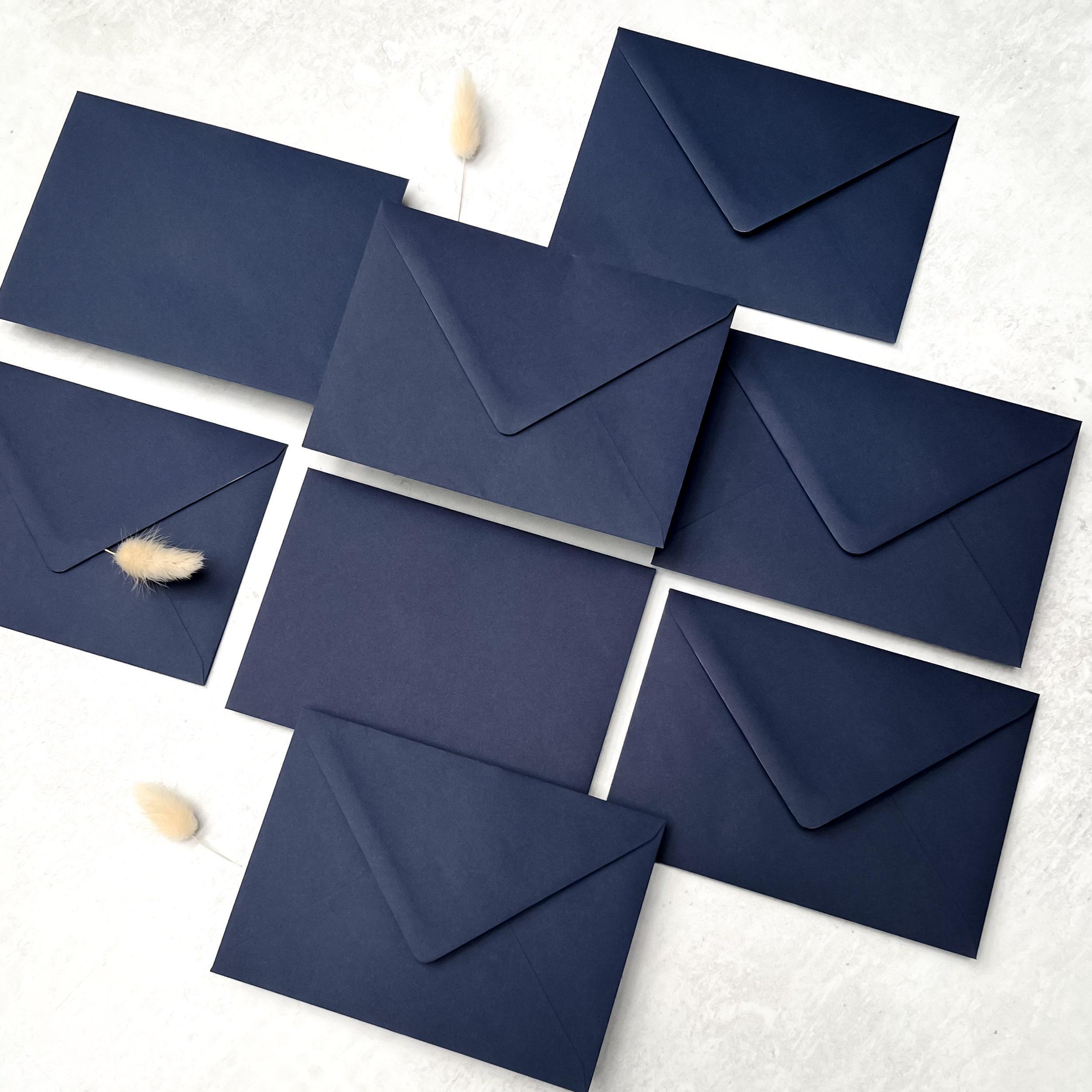 Midnight Blue Envelopes C6 or C5, Navy Blue Wedding Invitations ...