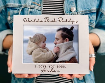 World's Best Daddy Personalised Photo Frame | Baby Gift | Gift For New Dad From Kids | Gift For Dad's Birthday | Fathers Day Gift