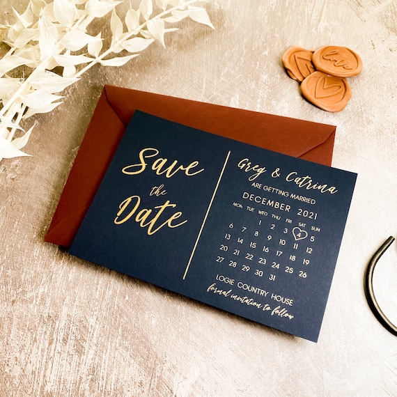 Custom Full Color Save The Date Magnets With Envelopes 5 12 x 4 14