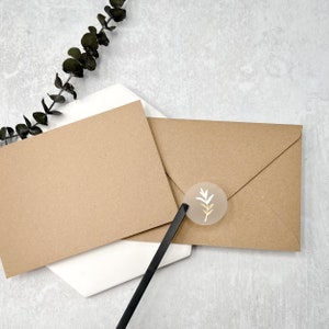 Enveloppes de luxe C6, 5x7 ou C5 en 12 couleurs différentes, Invitations de mariage, Save the Dates RSVP Envelopes, Free Foil Stickers image 10