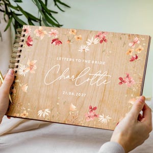 Personalised Letters To The Bride Book, Hen Do Scrapbook, Bride Wedding Keepsake Gift, Bridal Shower Memory Book, Bride Notebook, Bride Book
