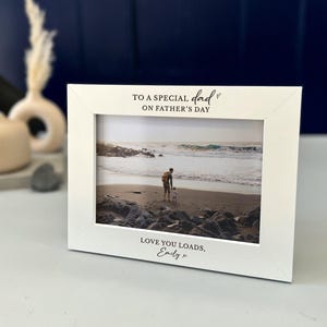 Personalized Fathers Day Gift Photo Frame | Best Gift For Dad, Stepdad, From Daughter | Happy Fathers Day Picture Frame | Birthday Gift Idea
