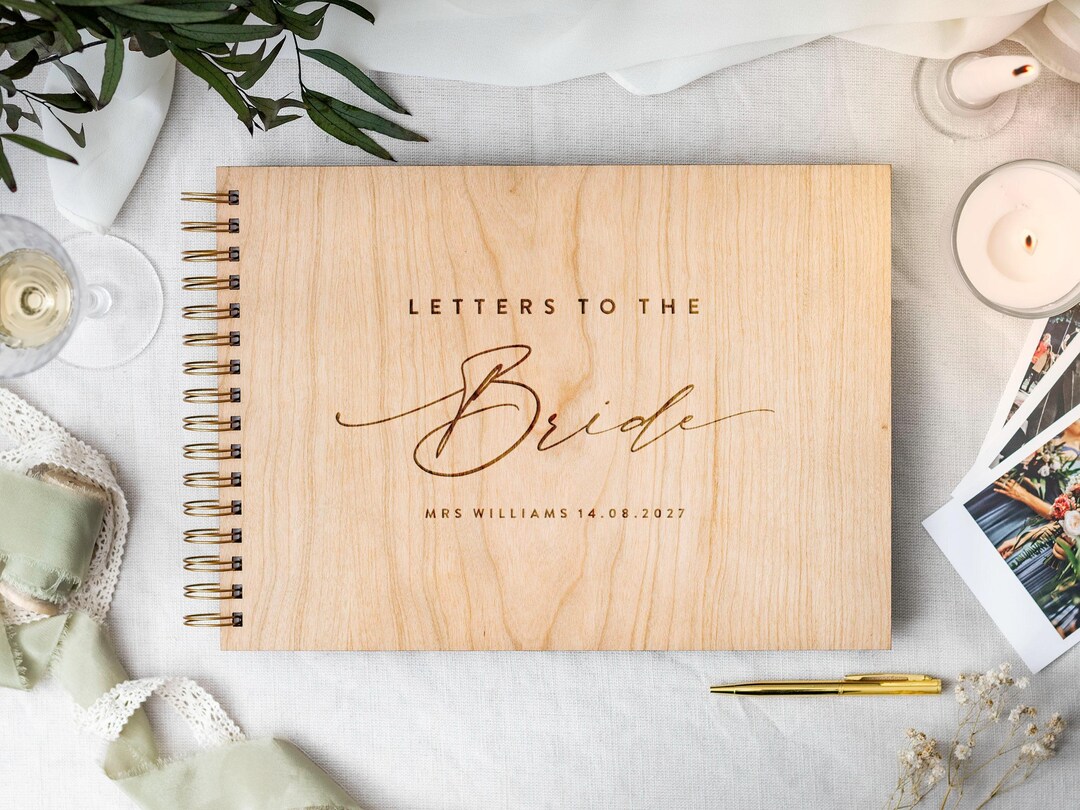 Custom Letters to the Bride Book, Bachelorette Party Scrapbook Gift ...