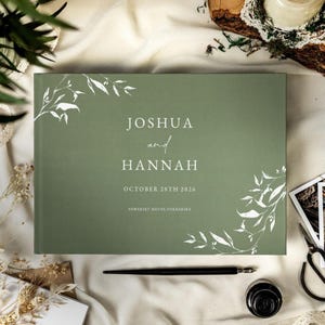 Personalized Wedding Guest Books, Custom Reception Guestbook, Polaroid Photo Album Scrapbook, Wedding Gift Keepsake, Engagement Gift Idea