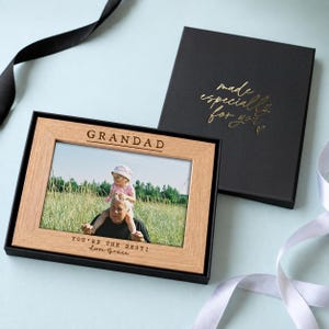 Personalised Grandad Gift From Grandkids, Birthday Photo Frame, First Christmas Gift For Grandparents, Family Keepsake For Grandma image 2