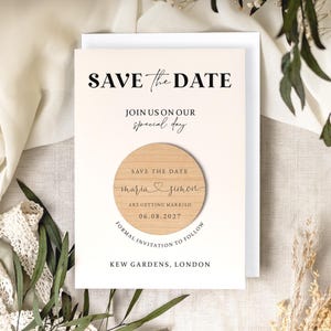 Ímãs de "Reserve a Data" com Cartões | Ímãs de "Reserve a Data" Simples para Casamento | Convites Modernos para "Reserve a Data" ou Recepção | Convites Minimalistas imagem 5