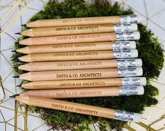 Custom Personalised Pencils | Small Business Promotional Branding Giveaway | Business Tag Office supplies | Business Logo | Business Card