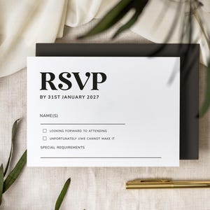 RSVP Card | Detail Card with Envelopes | Wedding Response Card | Wedding Reply Card | Simple RSVP | Wedding Stationery "Arizona"