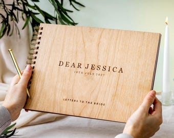 Letters To The Bride Book, Bachelorette Party Bridal Shower Gift, Bride Scrapbook Keepsake,  Wedding Gift For the Bride, Guest Book