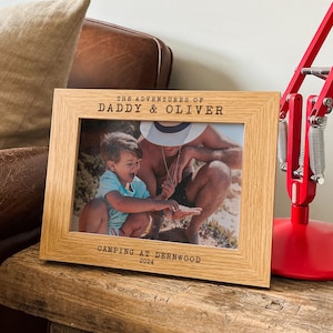 Personalisiertes Geburtstagsgeschenk für Papa | Personalisierter Fotorahmen für Dad and Me - Einzigartige Geschenkidee zum Vatertag und Geburtstag - Daddy and Me Adventure