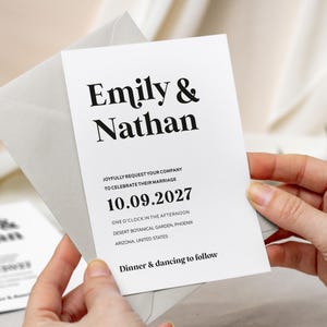 Modern Wedding Invitation Suite | Minimalist Sage Green Invite Set | Elegant Wedding Stationery | Custom Wedding Bundle &quot;Arizona&quot;