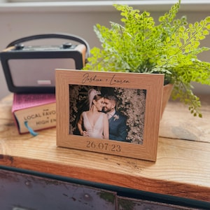 Wedding Gift For Couple | Mr & Mrs Just Married | Just Married Keepsake Photo Frame, Christmas Gifts For The Couple, Bride And Groom Gift image 4