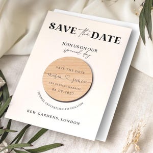 Ímãs de "Reserve a Data" com Cartões | Ímãs de "Reserve a Data" Simples para Casamento | Convites Modernos para "Reserve a Data" ou Recepção | Convites Minimalistas imagem 4