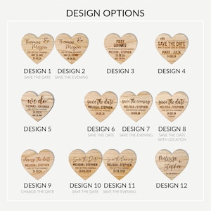 Save the Date Magnet + Cards, Wedding Invitation, Rustic Wooden Plain Simple Invites, Fall Winter Personalized Save the Dates - Modern