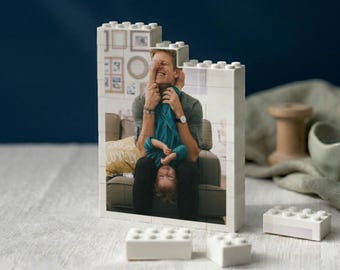 Blocco fotografico per papà, ricordo personalizzato per padre e figlio, espositore fotografico personalizzato per papà, regalo fotografico per la festa del papà, semplice regalo fotografico per papà