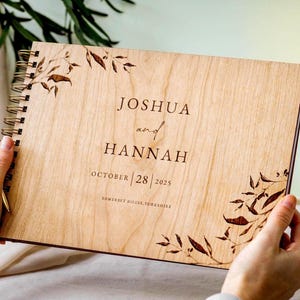 Alternativa al libro degli ospiti rustico per matrimonio, libro degli ospiti personalizzato, libri degli ospiti per matrimonio, regalo personalizzato in legno, album fotografico, album di ritagli e planner