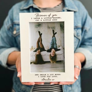 Personalized Photo Frame | Engraved Wood, Friendship Gift