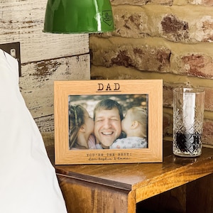 Personalisierter Papa Geschenk Bilderrahmen | Geburtstag & Vatertags Geschenkidee für Papa, Stiefvater, Papa - Benutzerdefinierte Fotorahmen für Papas besonderen Tag