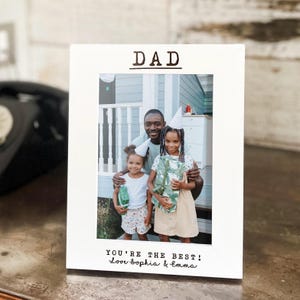 Personalised Dad Gift Picture Frame | Birthday & Fathers Day Gift Idea for Dad, Stepdad, Daddy - Custom Photo Frame for Dad's Special Day
