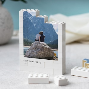 Travel Memory Gift, Personalised Road Trip Photo Block, Adventure Couple Keepsake, Holiday Photo Gift, Custom Wanderlust Memory Present image 10