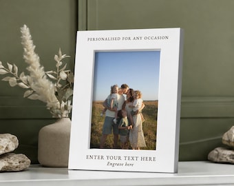 Personalised Photo Frame, Wedding Or Engagement Picture Gift, Birthday And Anniversary Keepsake, First Christmas Present